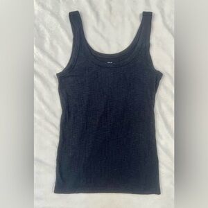 NWOT Aerie Ribbed Cotton Tank Top Black (Medium) Sleepless Sleepwear